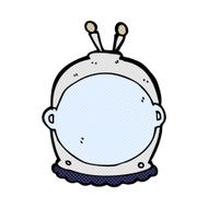 comic cartoon space helmet