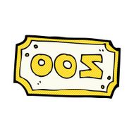 comic cartoon zoo sign