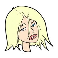 comic cartoon annoyed woman N3
