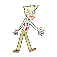 comic cartoon stressed man N2