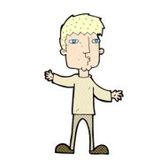 comic cartoon curious man