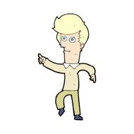 comic cartoon man pointing N3