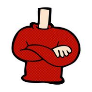 comic cartoon folded arms body