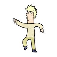 comic cartoon worried man pointing N2