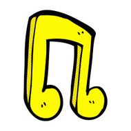 comic cartoon musical note N2