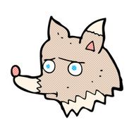 comic cartoon unhappy wolf
