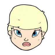 comic cartoon serious face
