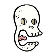 funny comic cartoon skull