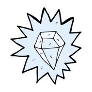 comic cartoon huge diamond