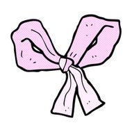 comic cartoon pink bow