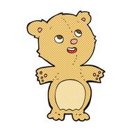 comic cartoon happy little teddy bear