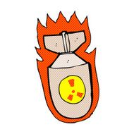 comic cartoon flaming bomb N2