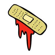 comic cartoon bloody plaster