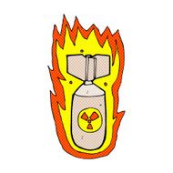 comic cartoon flaming bomb N3