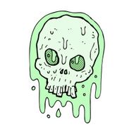 comic cartoon slimy skull N2