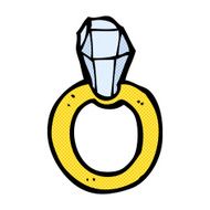 comic cartoon diamond ring