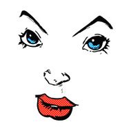 comic cartoon book face