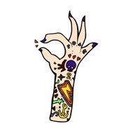 comic cartoon tattoo arm N2