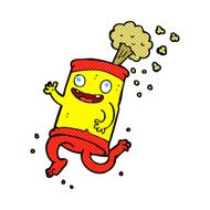 comic cartoon crazy soda can