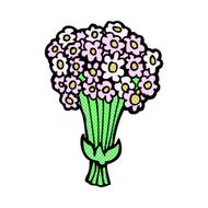 comic cartoon flowers N3