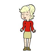 comic cartoon woman shrugging shoulders N3
