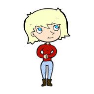 comic cartoon friendly woman N2