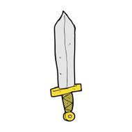 comic cartoon sword