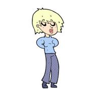 comic cartoon woman whistling