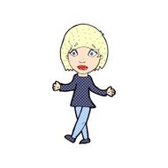 comic cartoon suprised woman N3