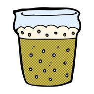 comic cartoon glass of beer