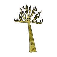comic cartoon winter tree