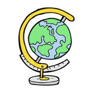 comic cartoon globe