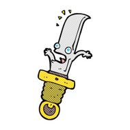 comic cartoon frightened knife