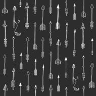 Vector arrow background retro pattern etnic doodle collection