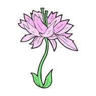 comic cartoon flower N7