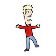 comic cartoon terrified man N3