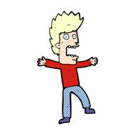 comic cartoon terrified man N4