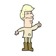 comic cartoon nervous man