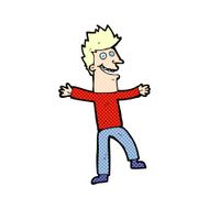 comic cartoon happy man N2