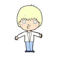 comic cartoon amazed boy