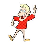comic cartoon man with great idea