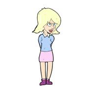 comic cartoon annoyed woman N6