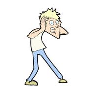 comic cartoon man panicking