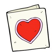 comic cartoon love heart card