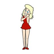 comic cartoon excited woman