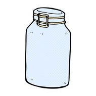 comic cartoon glass jar