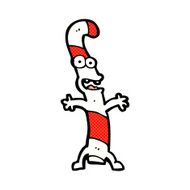 comic cartoon candy cane