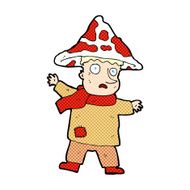 comic cartoon magical mushroom man