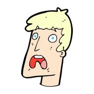 comic cartoon shocked man N2