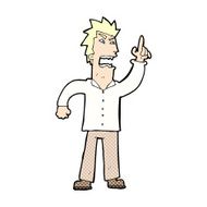 comic cartoon angry man making point